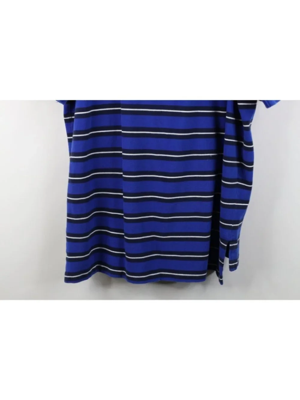 Vintage 90s Ralph Lauren Mens XL Faded Striped Color Block Knit Golf Polo Shirt